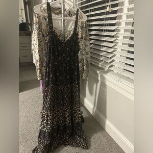 Paige Black and Cream Women's Dress